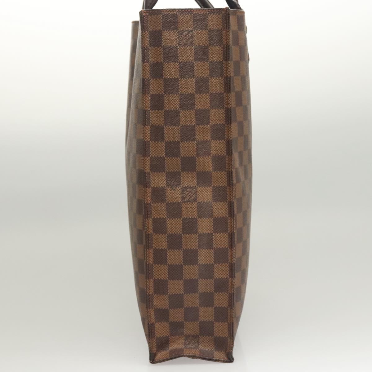 LOUIS VUITTON Damier Ebene Sac Plat Hand Bag N51140 LV Auth 118710