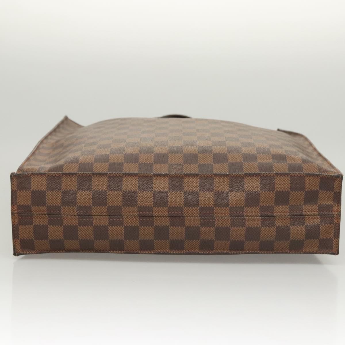 LOUIS VUITTON Damier Ebene Sac Plat Hand Bag N51140 LV Auth 118710