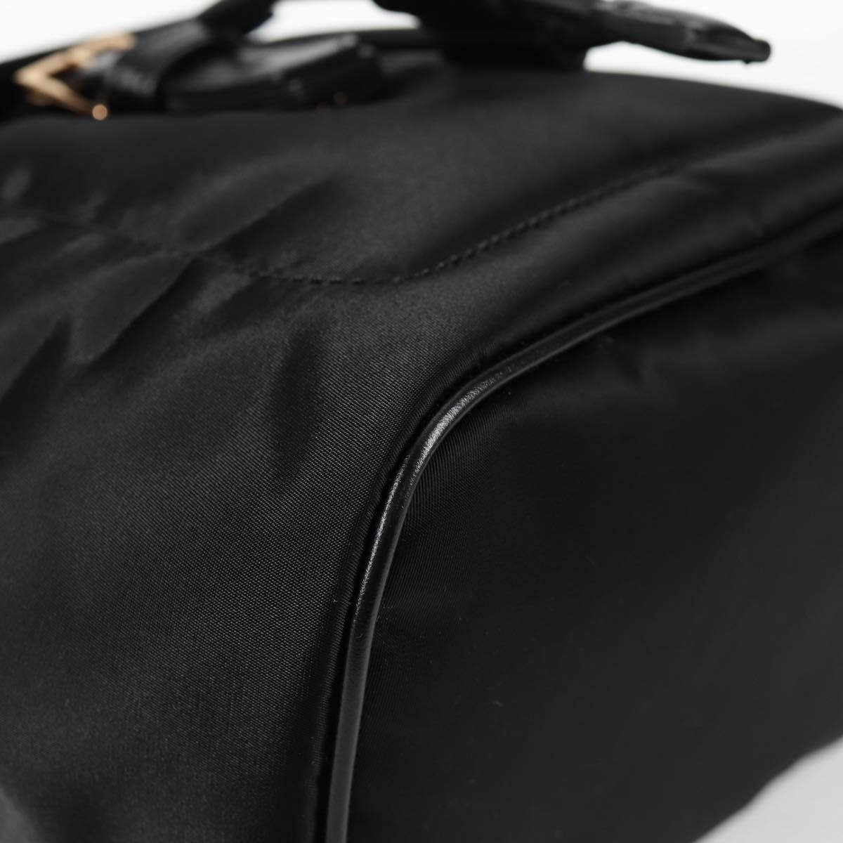 VERSACE Backpack Nylon Black Gold Auth 118729V