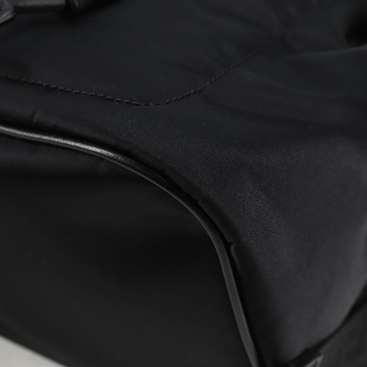 VERSACE Backpack Nylon Black Gold Auth 118729V