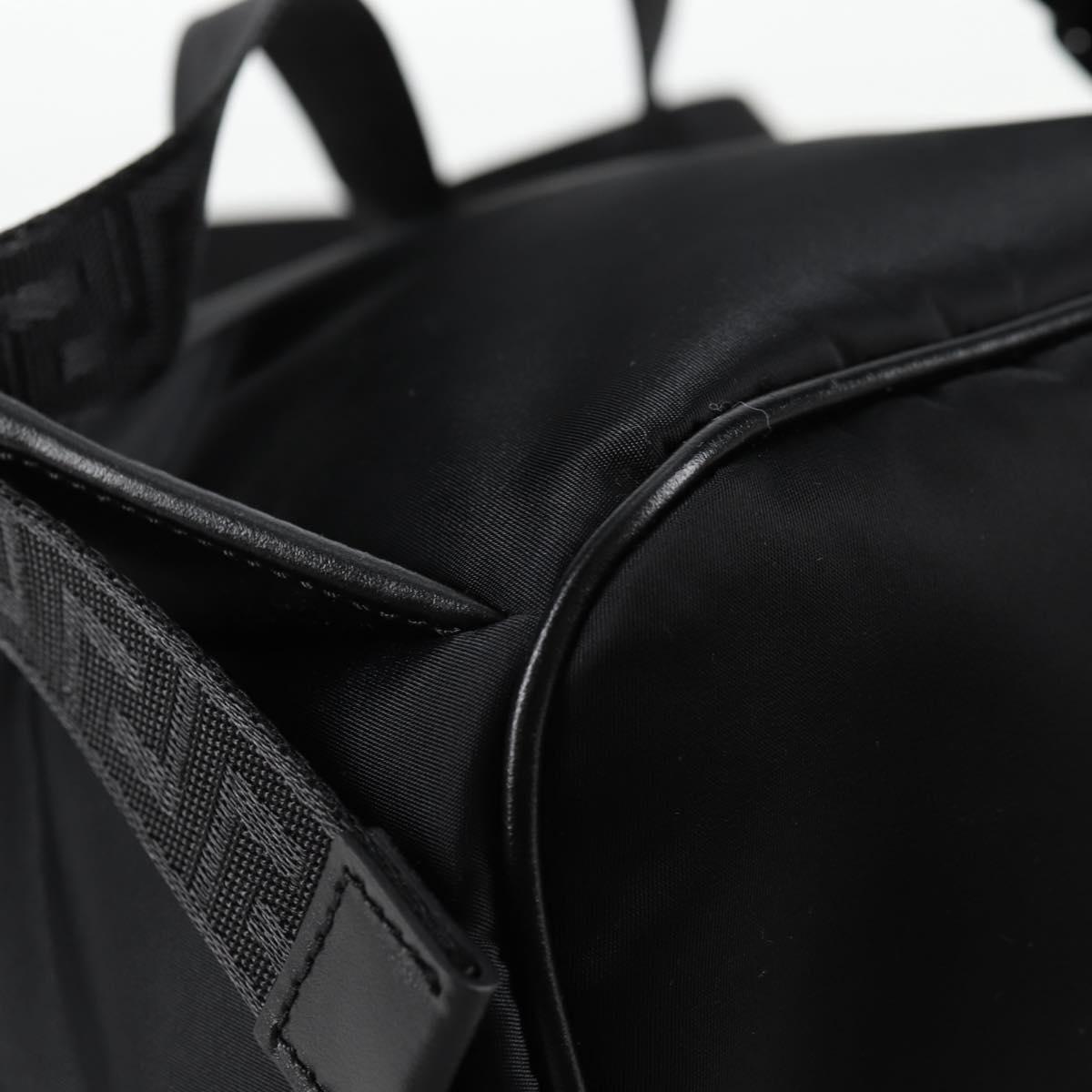 VERSACE Backpack Nylon Black Gold Auth 118729V