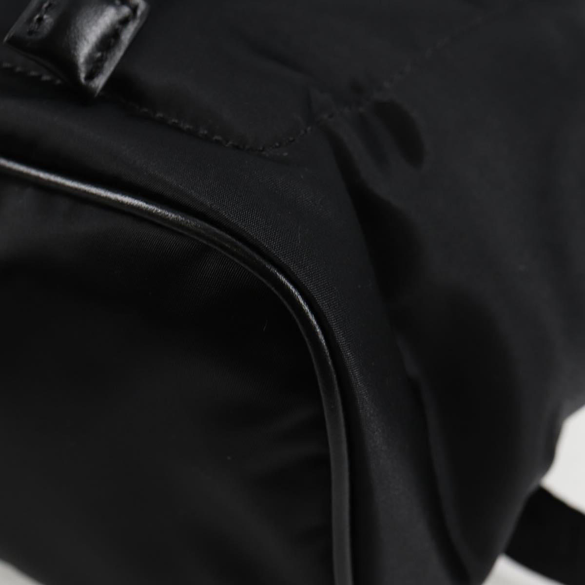 VERSACE Backpack Nylon Black Gold Auth 118730V