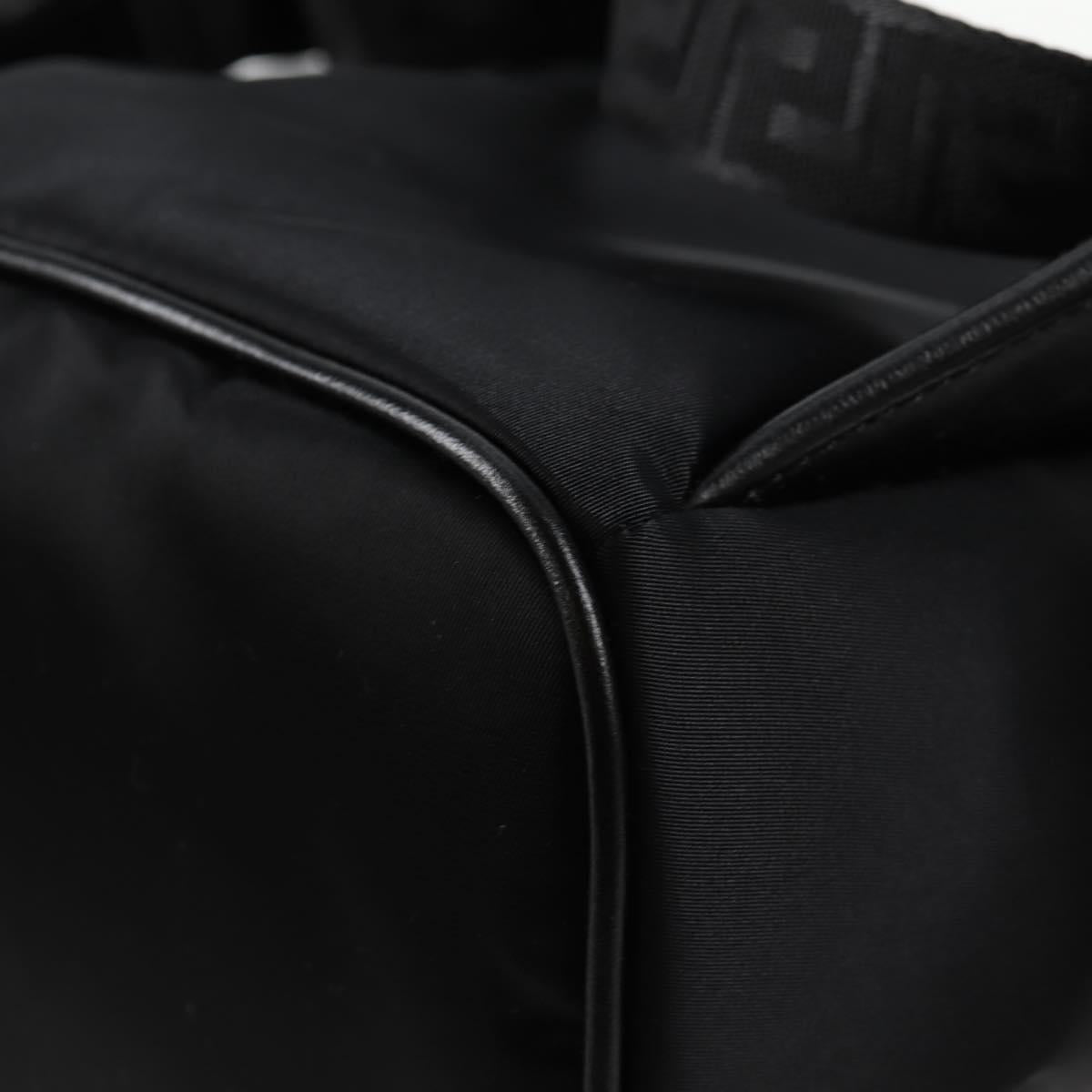 VERSACE Backpack Nylon Black Gold Auth 118730V