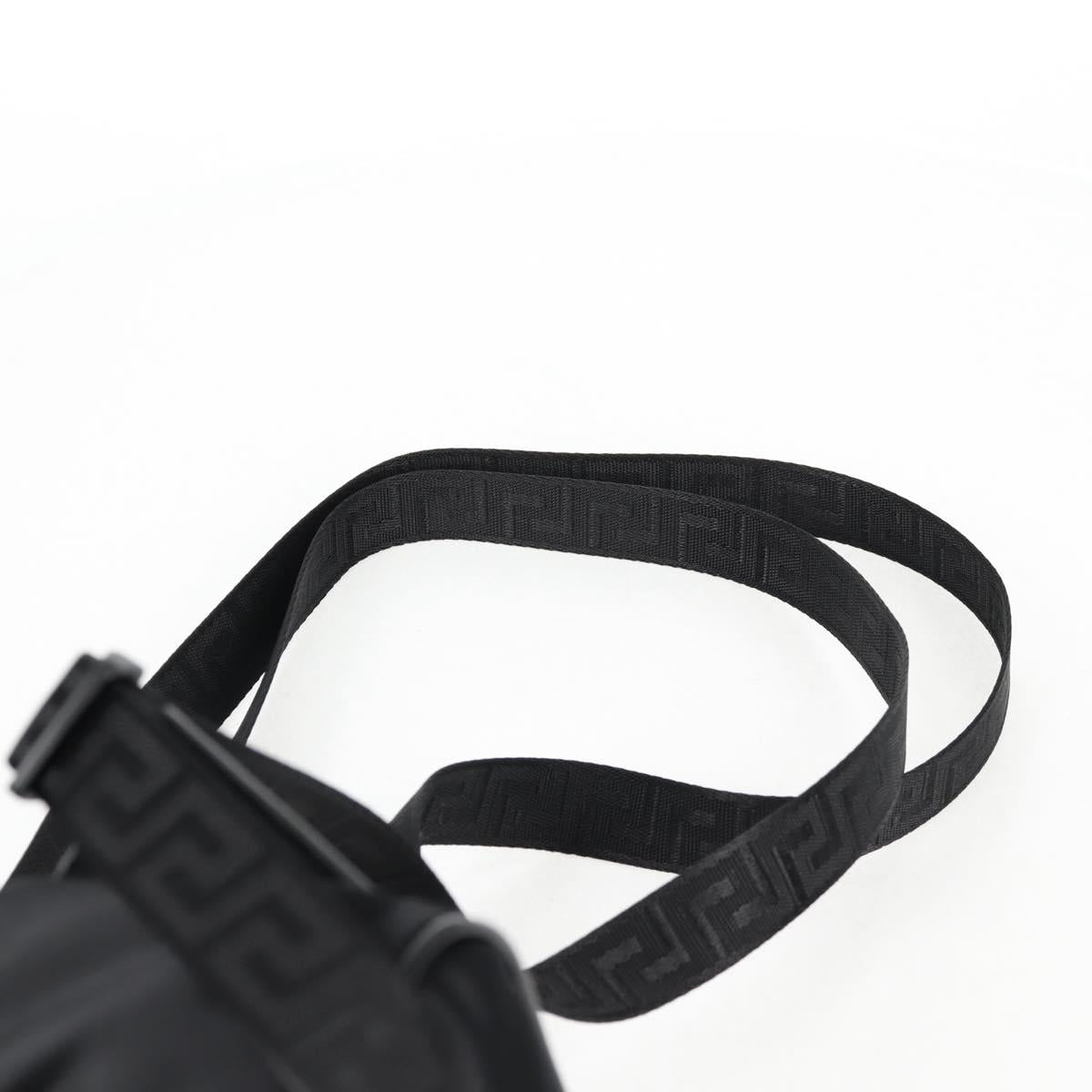 VERSACE Backpack Nylon Black Gold Auth 118731V