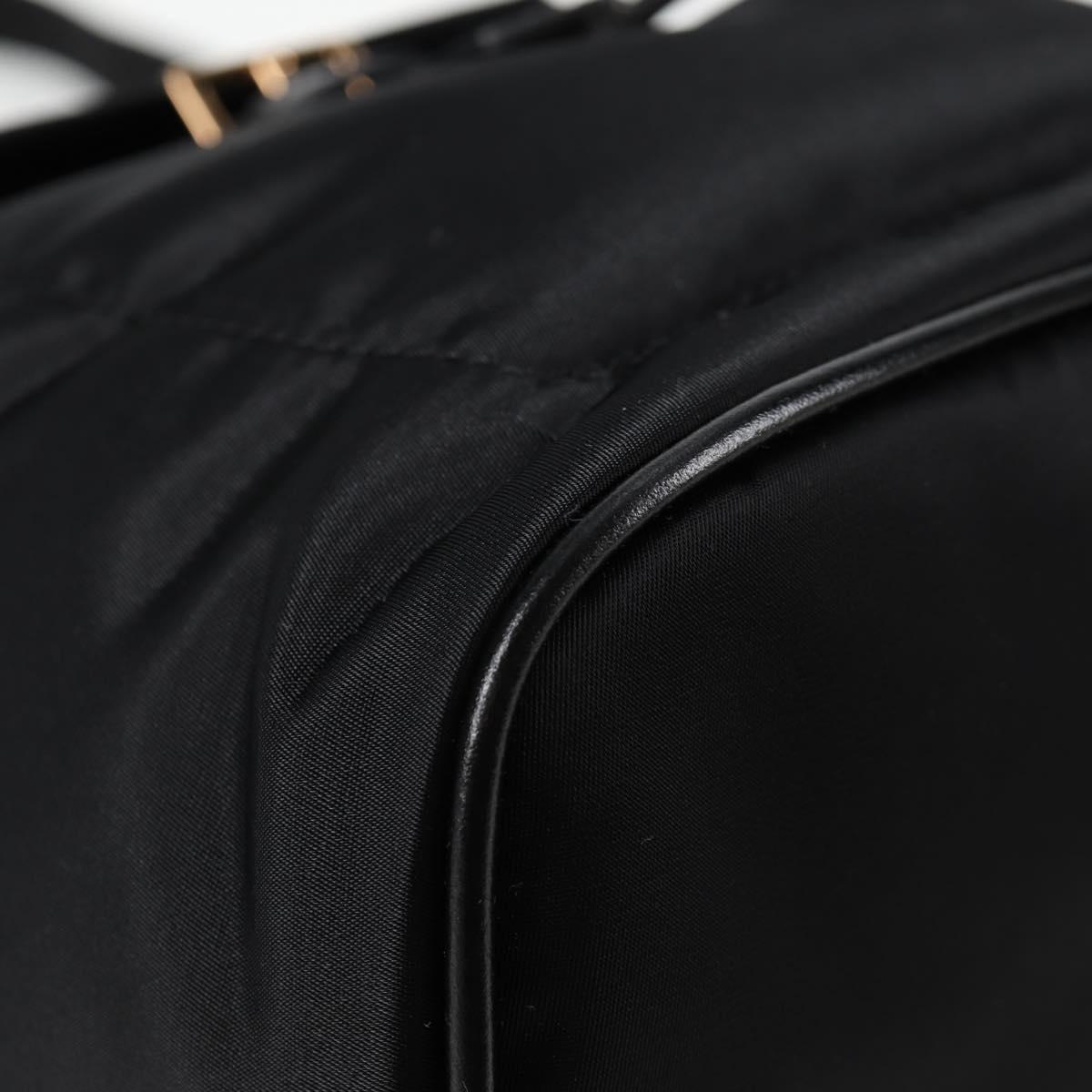 VERSACE Backpack Nylon Black Gold Auth 118731V