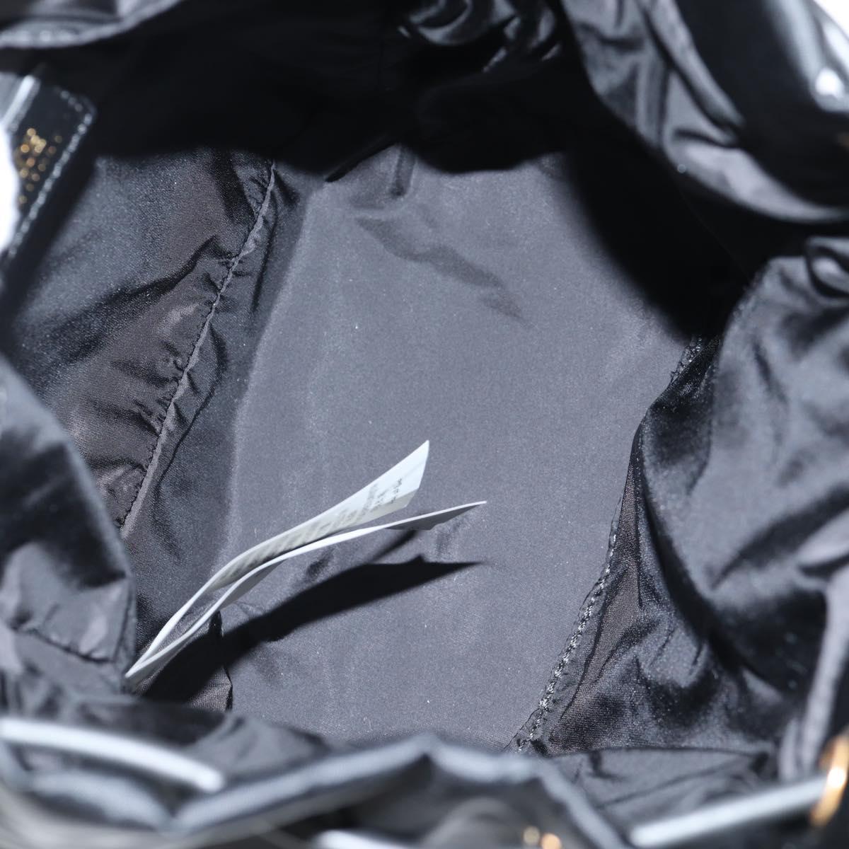 VERSACE Backpack Nylon Black Gold Auth 118731V