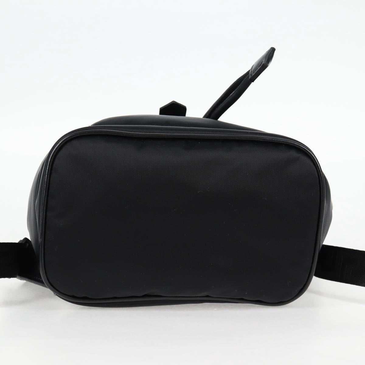 VERSACE Backpack Nylon Black Gold Auth 118733V