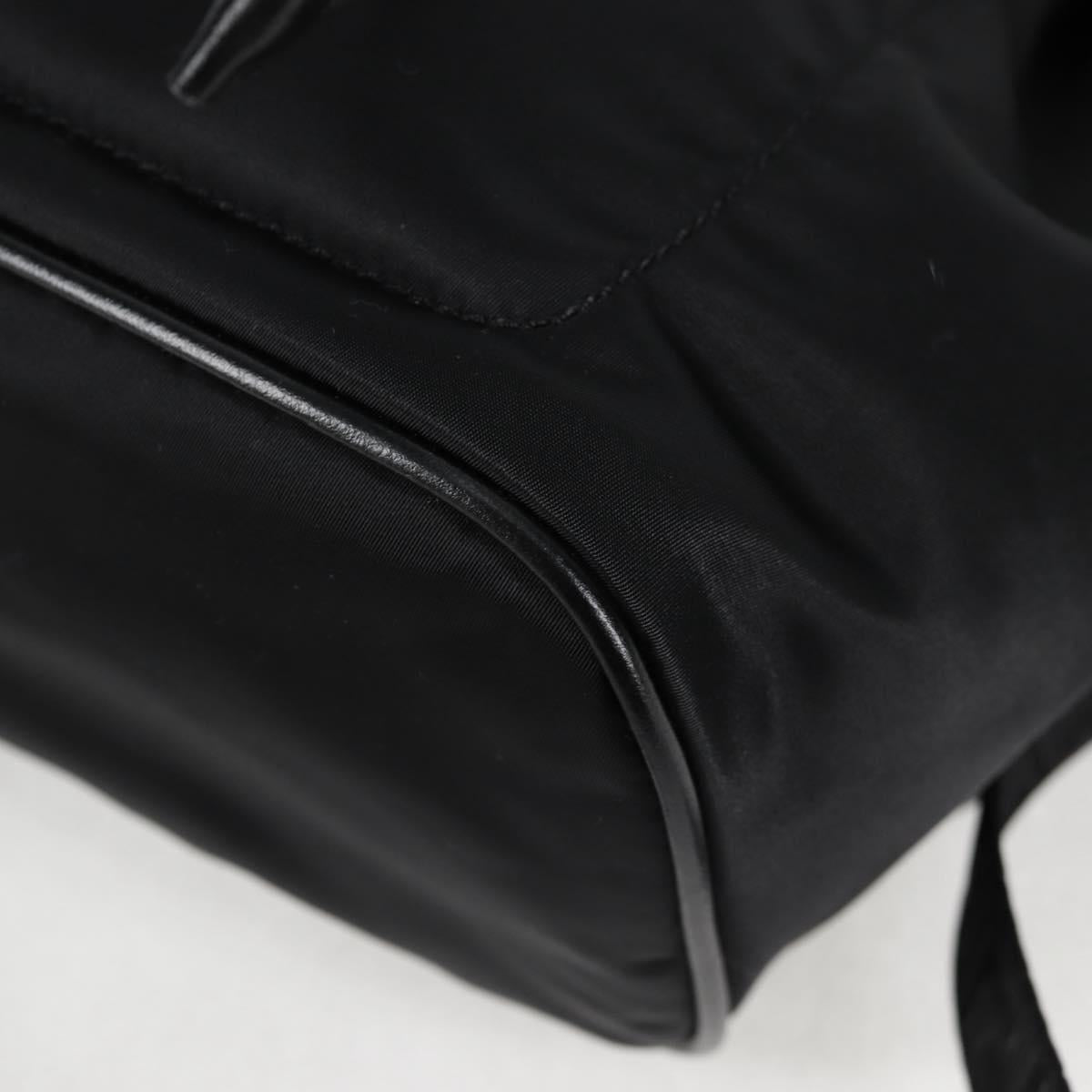 VERSACE Backpack Nylon Black Gold Auth 118733V