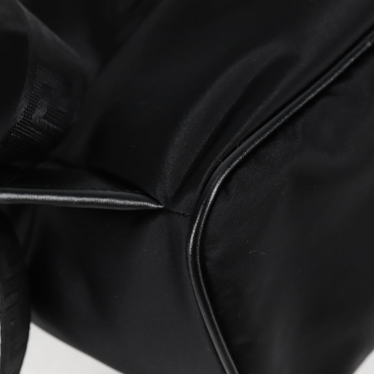 VERSACE Backpack Nylon Black Gold Auth 118733V