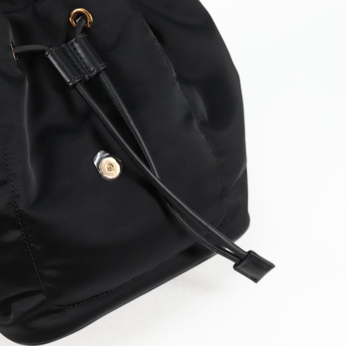 VERSACE Backpack Nylon Black Gold Auth 118733V
