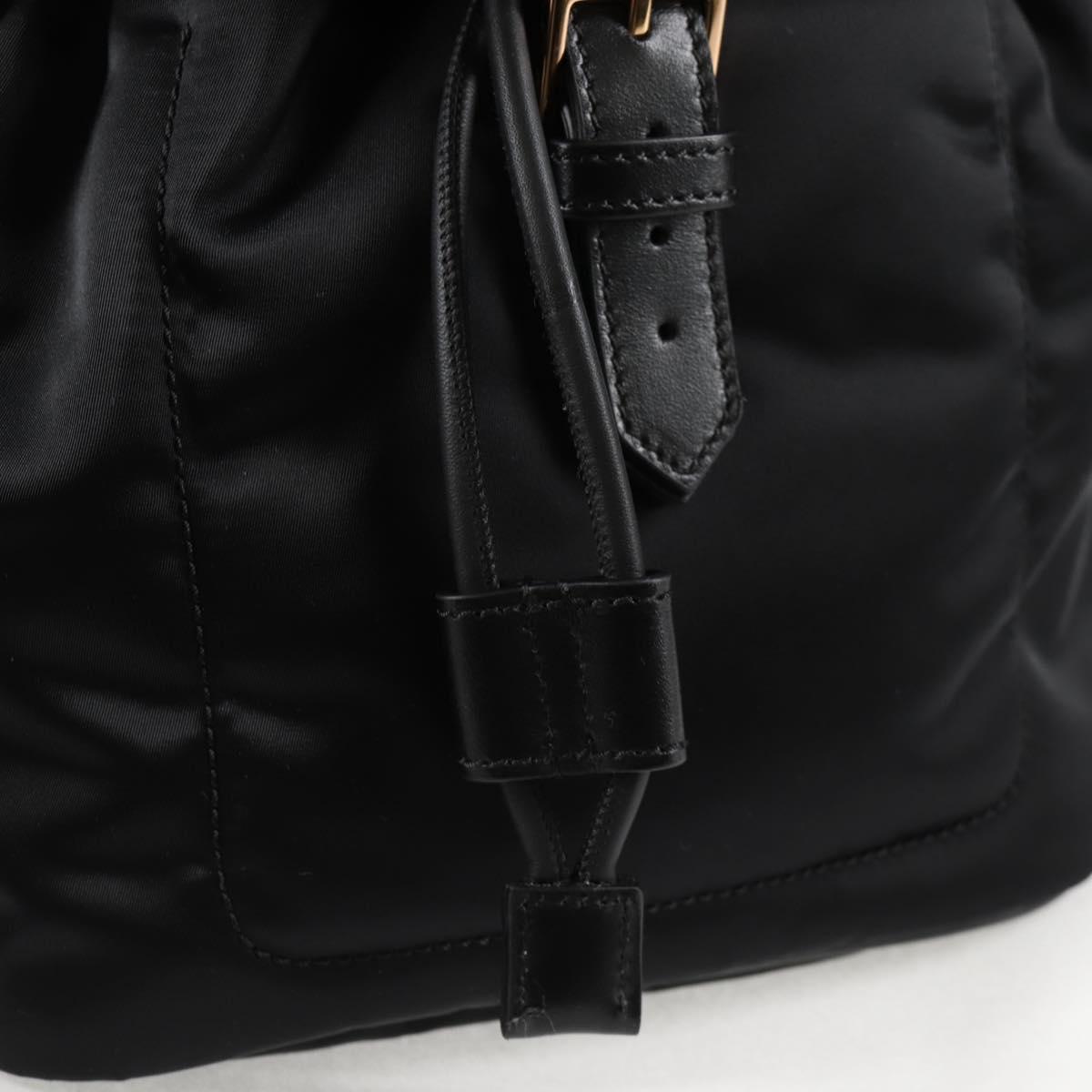 VERSACE Backpack Nylon Black Gold Auth 118734V