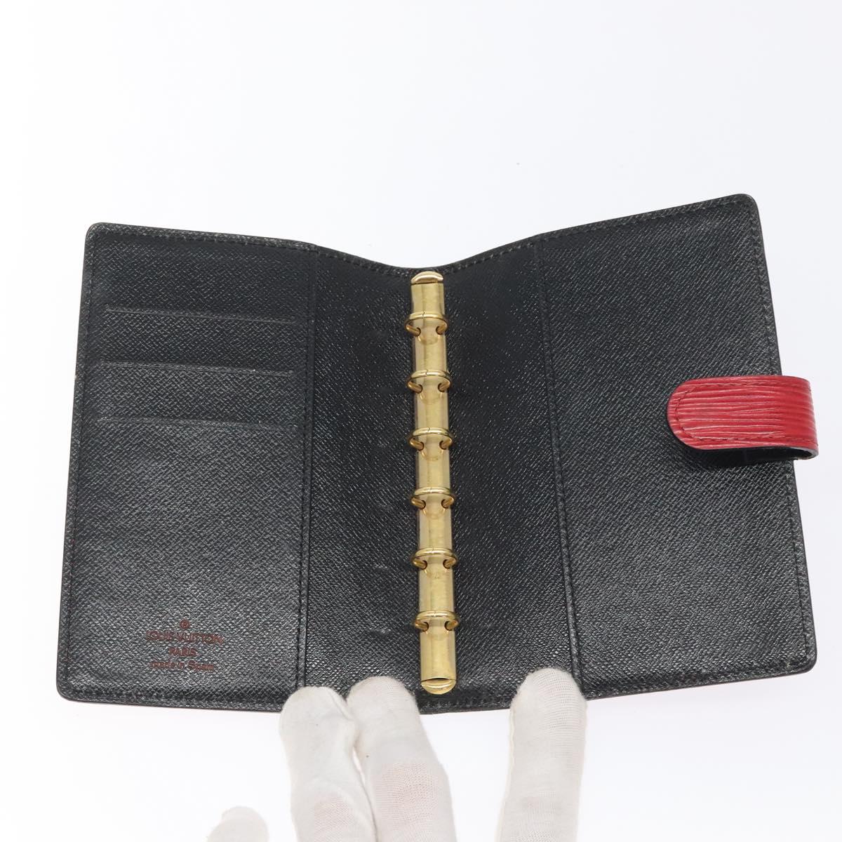 LOUIS VUITTON Epi Agenda PM Day Planner Cover Red R20057 LV Auth 118753