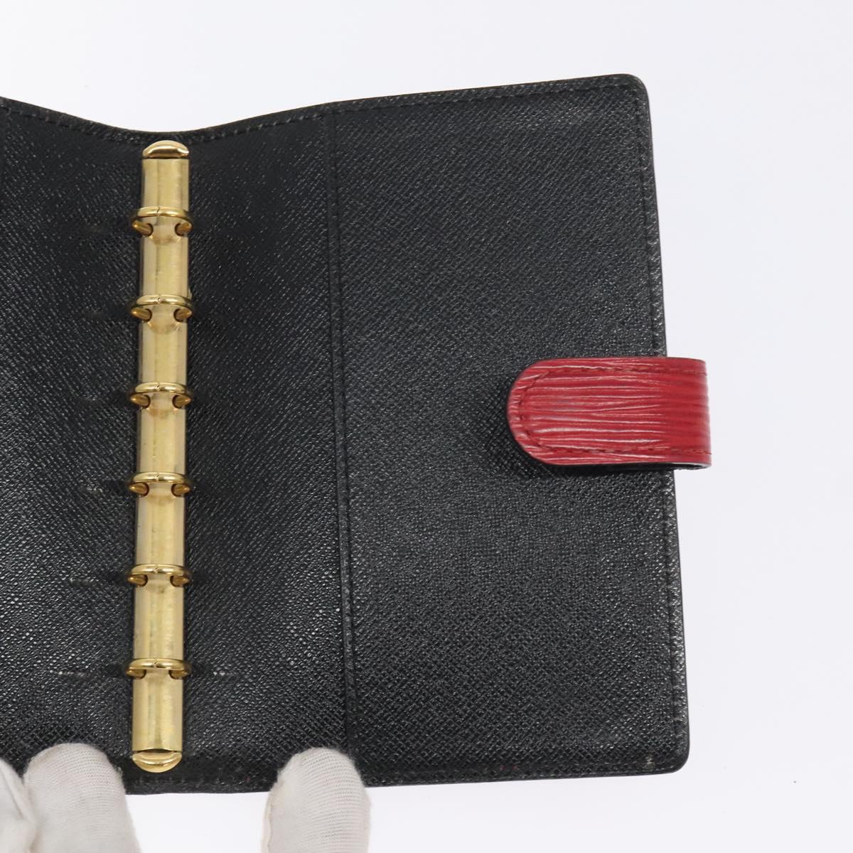 LOUIS VUITTON Epi Agenda PM Day Planner Cover Red R20057 LV Auth 118753