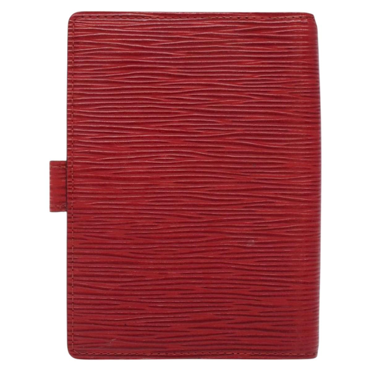 LOUIS VUITTON Epi Agenda PM Day Planner Cover Red R20057 LV Auth 118753