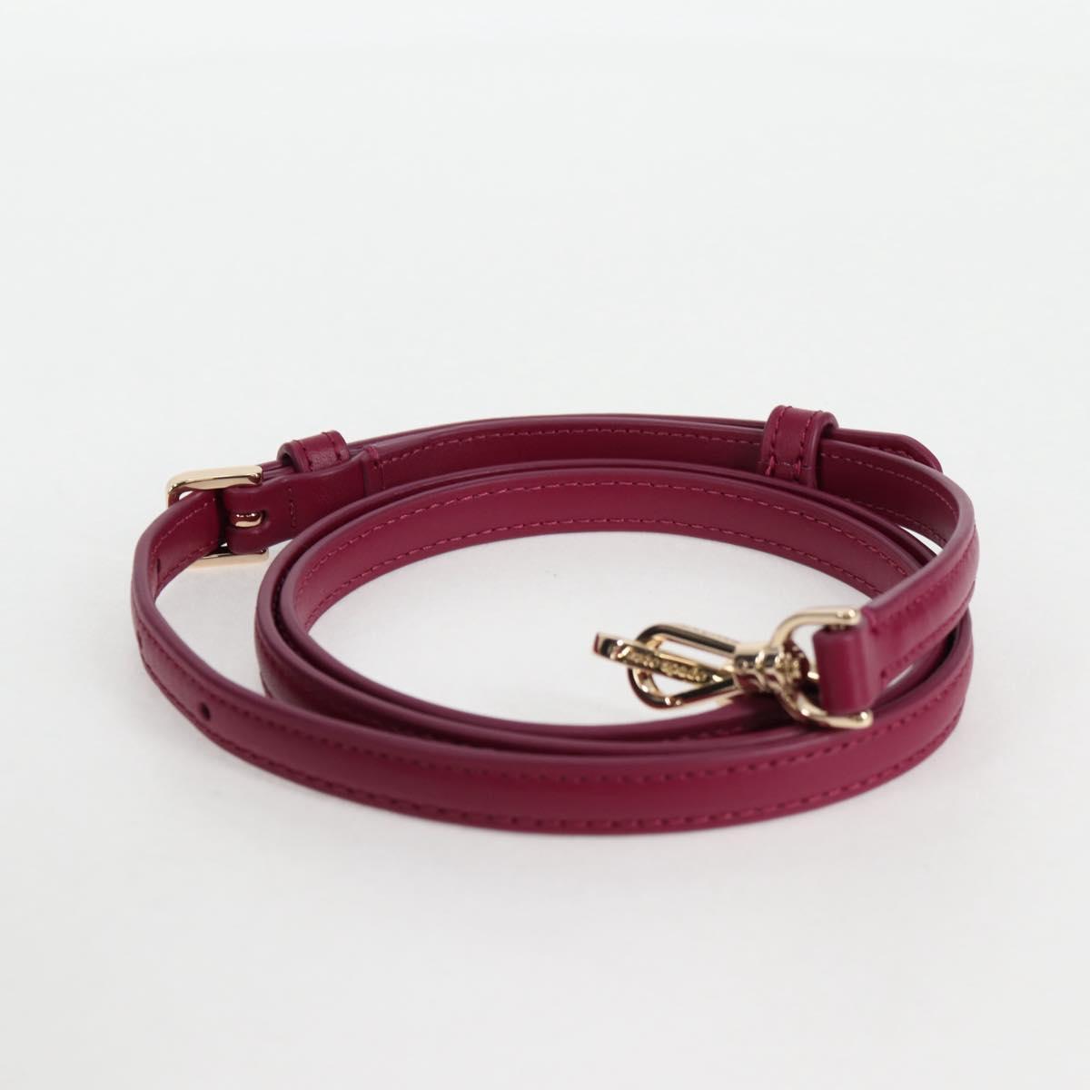 kate spade Soldier Shoulder Bag Leather Purple Gold Auth 118754V