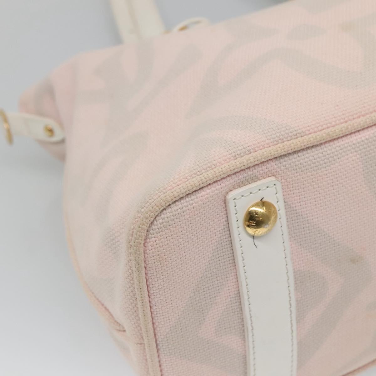 LOUIS VUITTON Cruise Line Tai Sienne PM Bag Canvas Pink M95672 LV Auth 118759