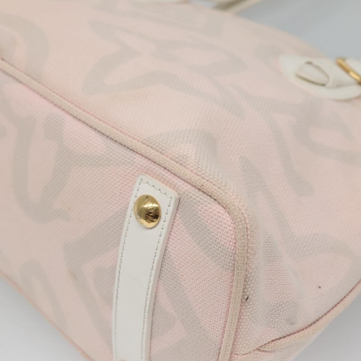 LOUIS VUITTON Cruise Line Tai Sienne PM Bag Canvas Pink M95672 LV Auth 118759