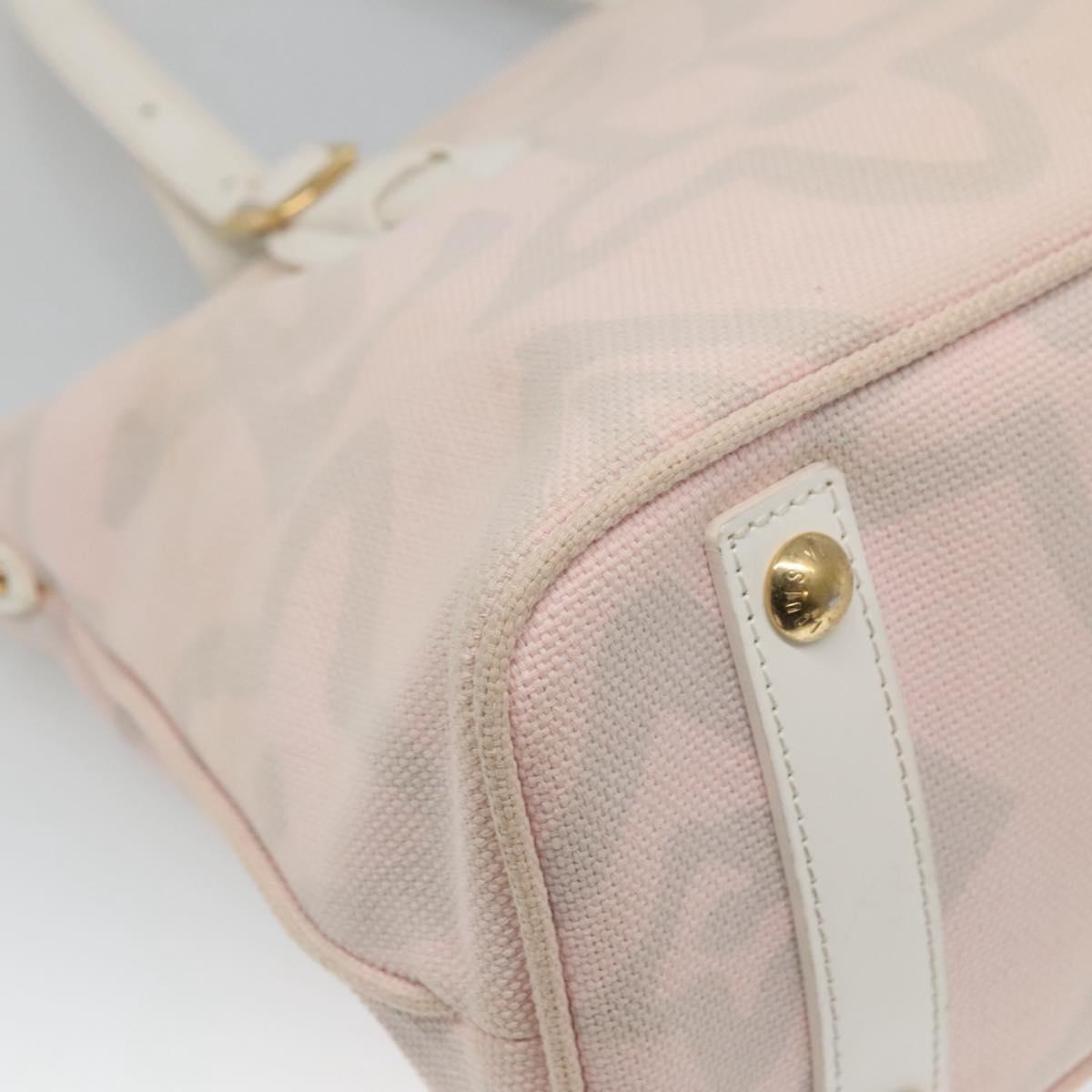LOUIS VUITTON Cruise Line Tai Sienne PM Bag Canvas Pink M95672 LV Auth 118759