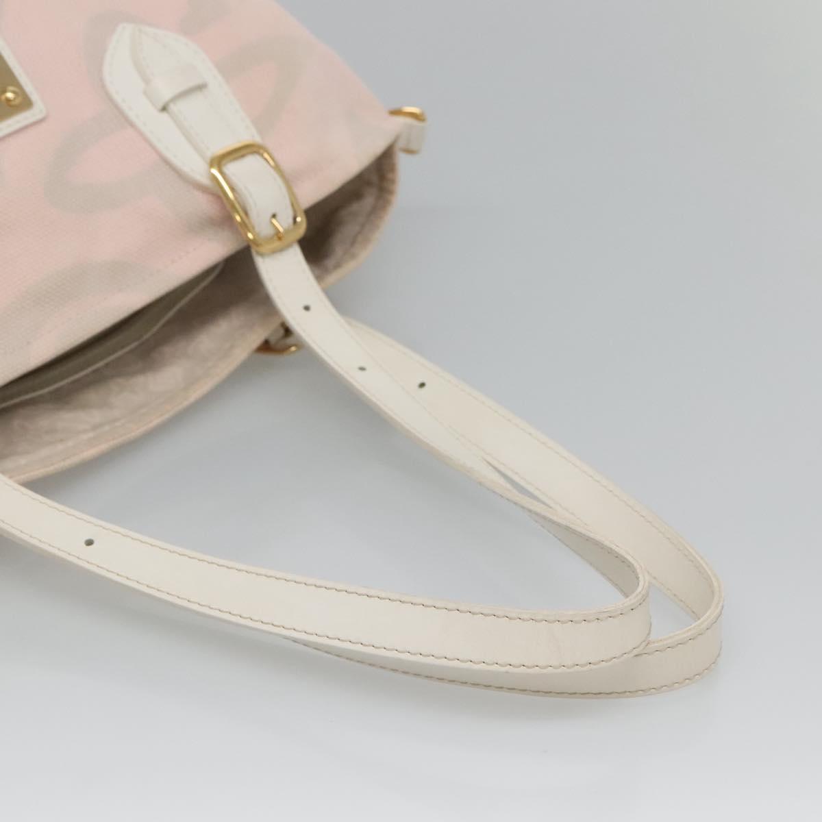 LOUIS VUITTON Cruise Line Tai Sienne PM Bag Canvas Pink M95672 LV Auth 118759
