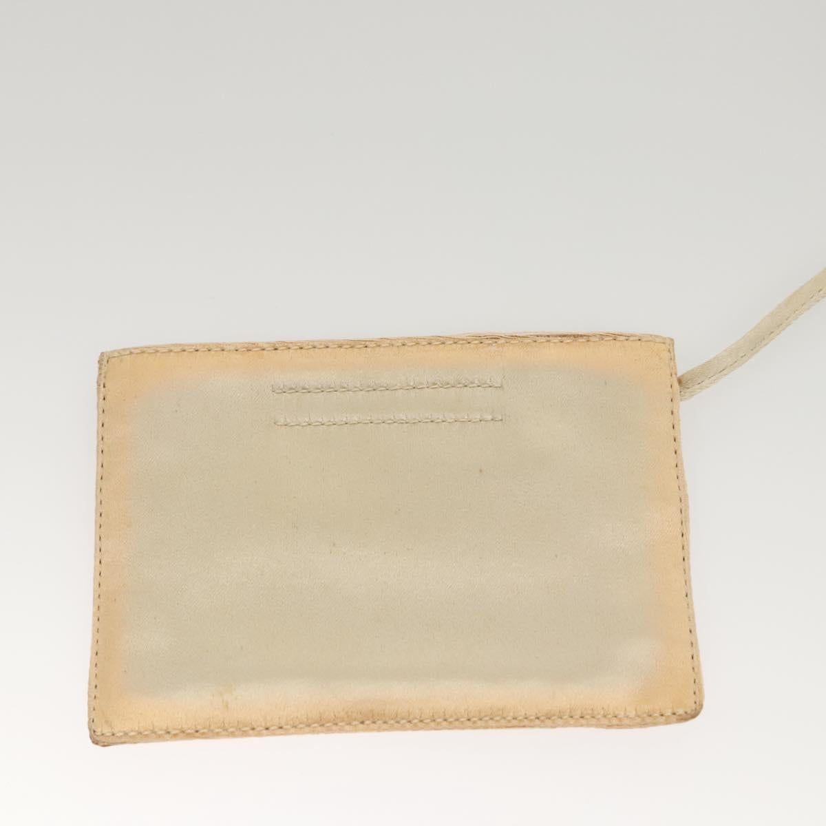 PRADA Hand Bag Vinyl Clear Beige Auth 118773