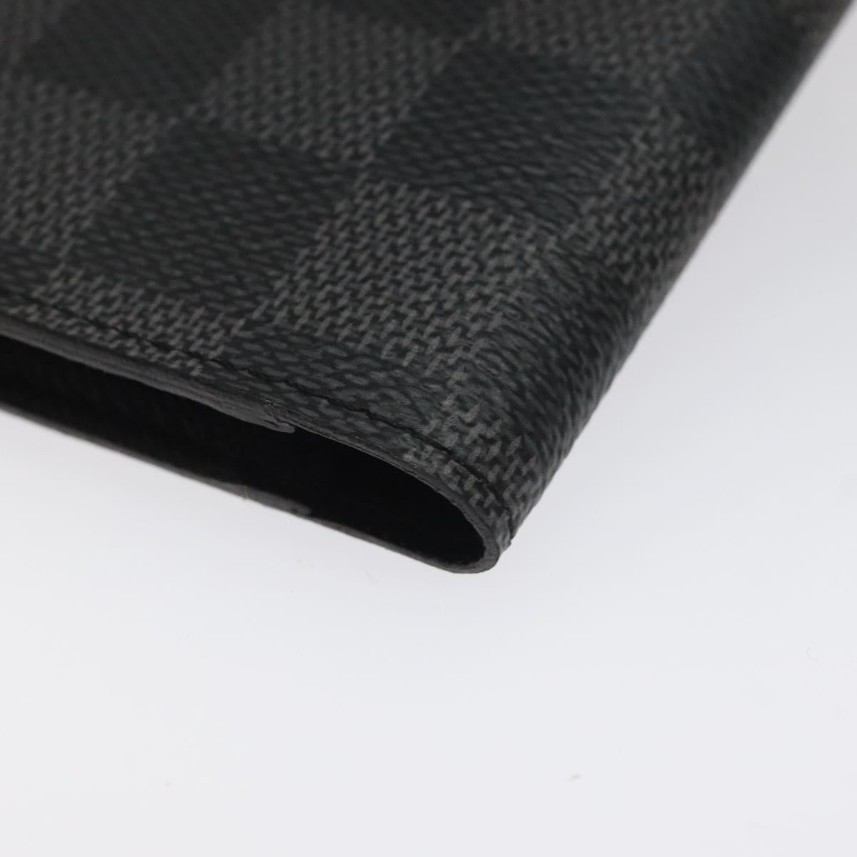 LOUIS VUITTON Damier Graphite Agenda Poche Note Cover R20975 LV Auth 118781
