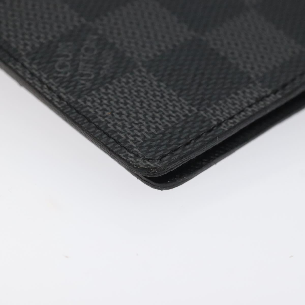 LOUIS VUITTON Damier Graphite Agenda Poche Note Cover R20975 LV Auth 118781