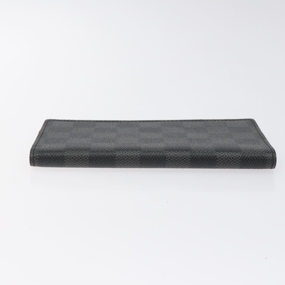 LOUIS VUITTON Damier Graphite Agenda Poche Note Cover R20975 LV Auth 118781