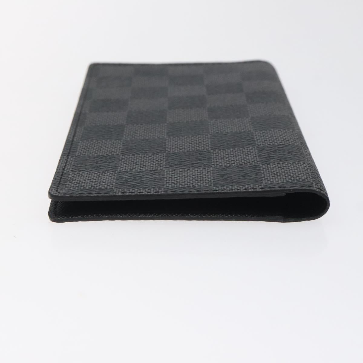 LOUIS VUITTON Damier Graphite Agenda Poche Note Cover R20975 LV Auth 118781