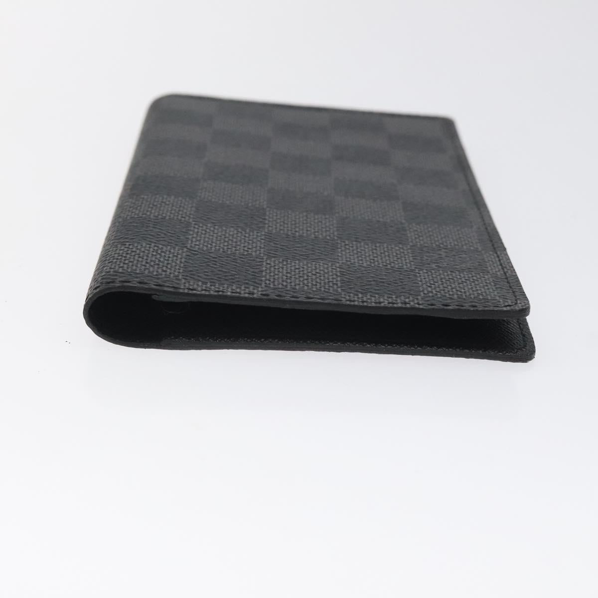 LOUIS VUITTON Damier Graphite Agenda Poche Note Cover R20975 LV Auth 118781
