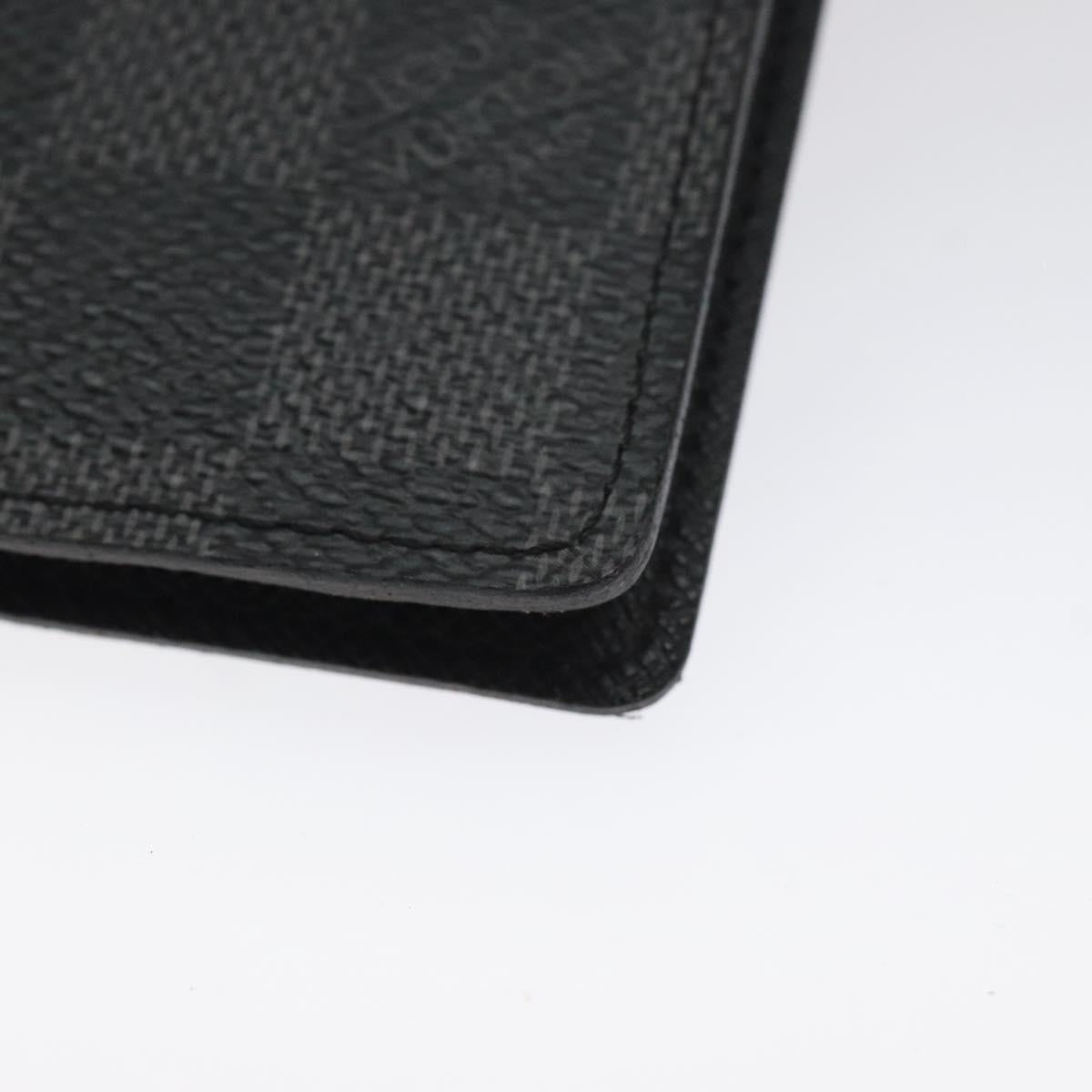 LOUIS VUITTON Damier Graphite Agenda Poche Note Cover R20975 LV Auth 118781