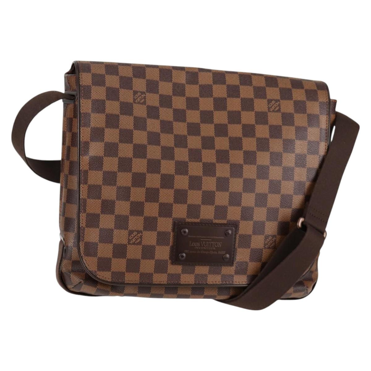 LOUIS VUITTON Damier Ebene Brooklyn MM Shoulder Bag N51211 LV Auth 118794V