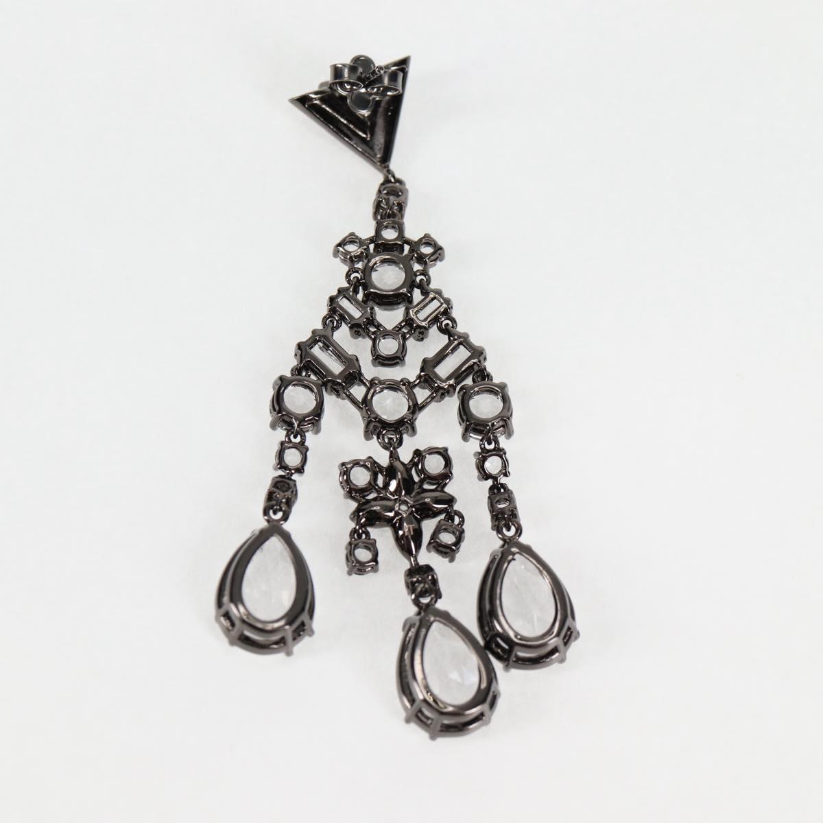 LOUIS VUITTON Pierce LV Chandelier Metal Silver Tone M02180 LV Auth 118796SM