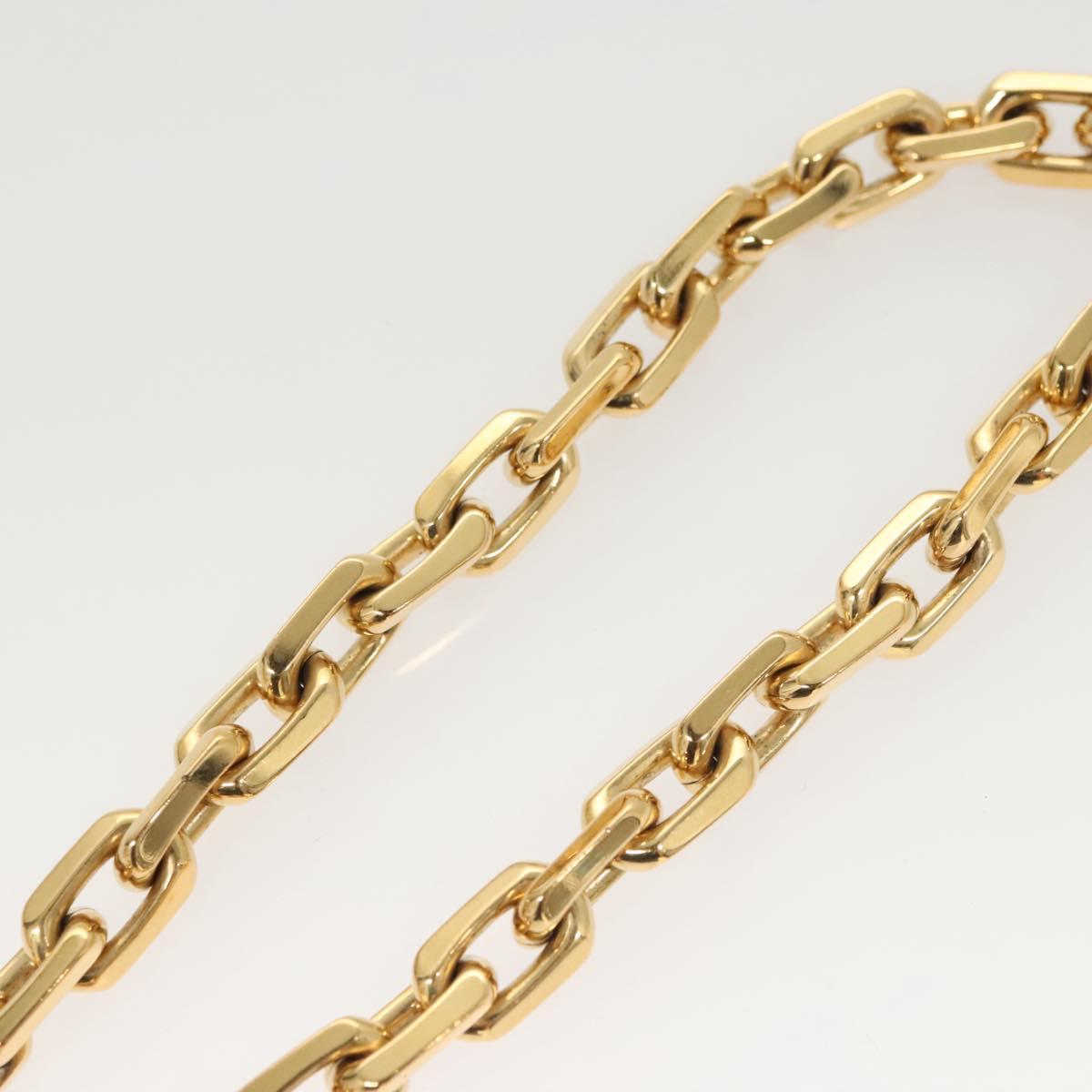LOUIS VUITTON Necklace LV Edge Chain Cadena GP Necklace Gold MP2993 Auth 118806