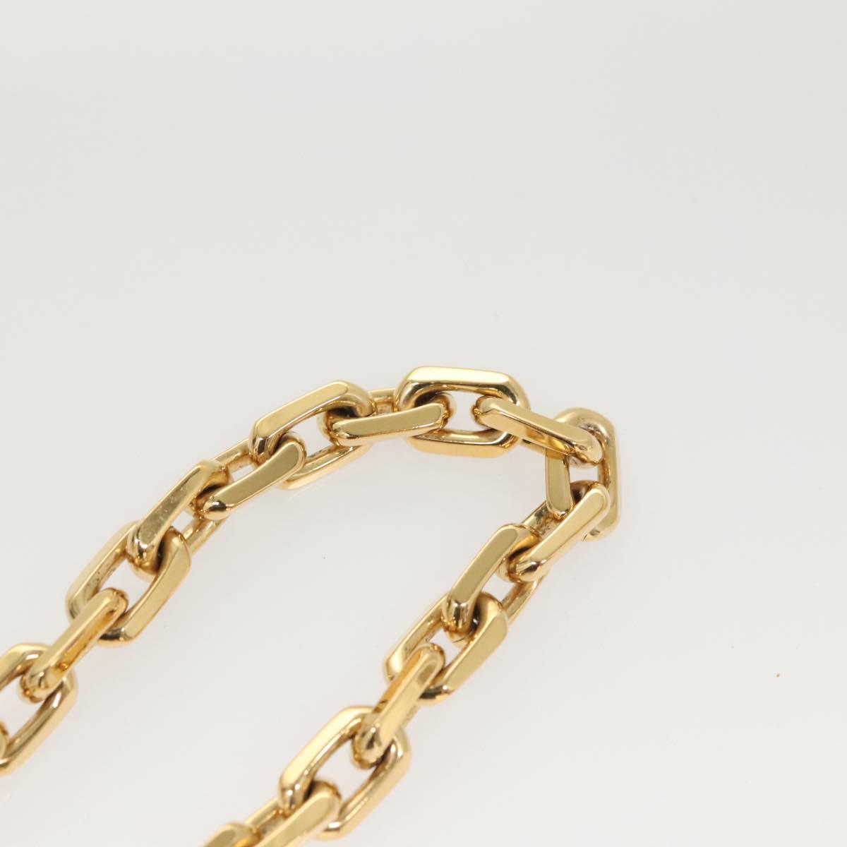 LOUIS VUITTON Necklace LV Edge Chain Cadena GP Necklace Gold MP2993 Auth 118806