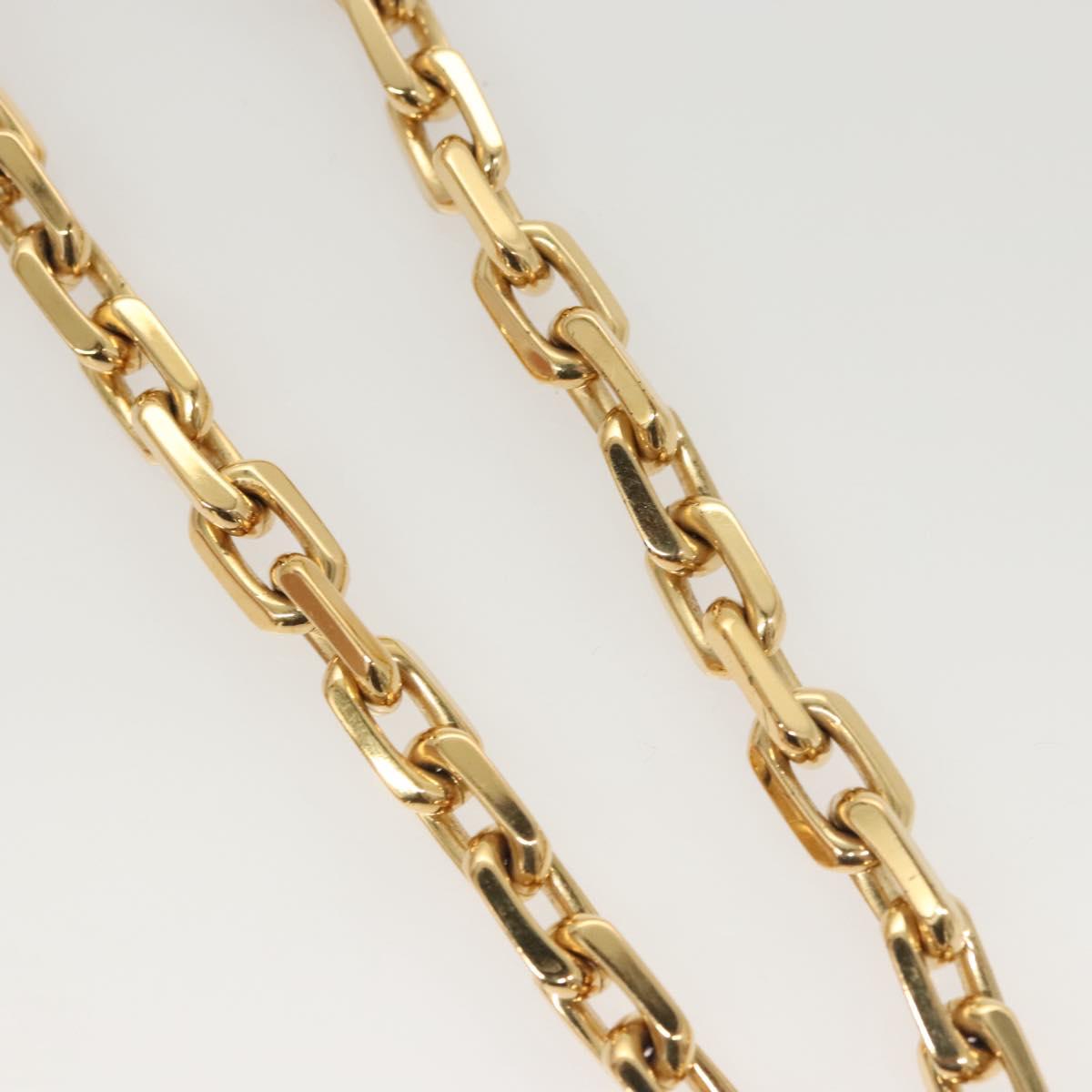 LOUIS VUITTON Necklace LV Edge Chain Cadena GP Necklace Gold MP2993 Auth 118806