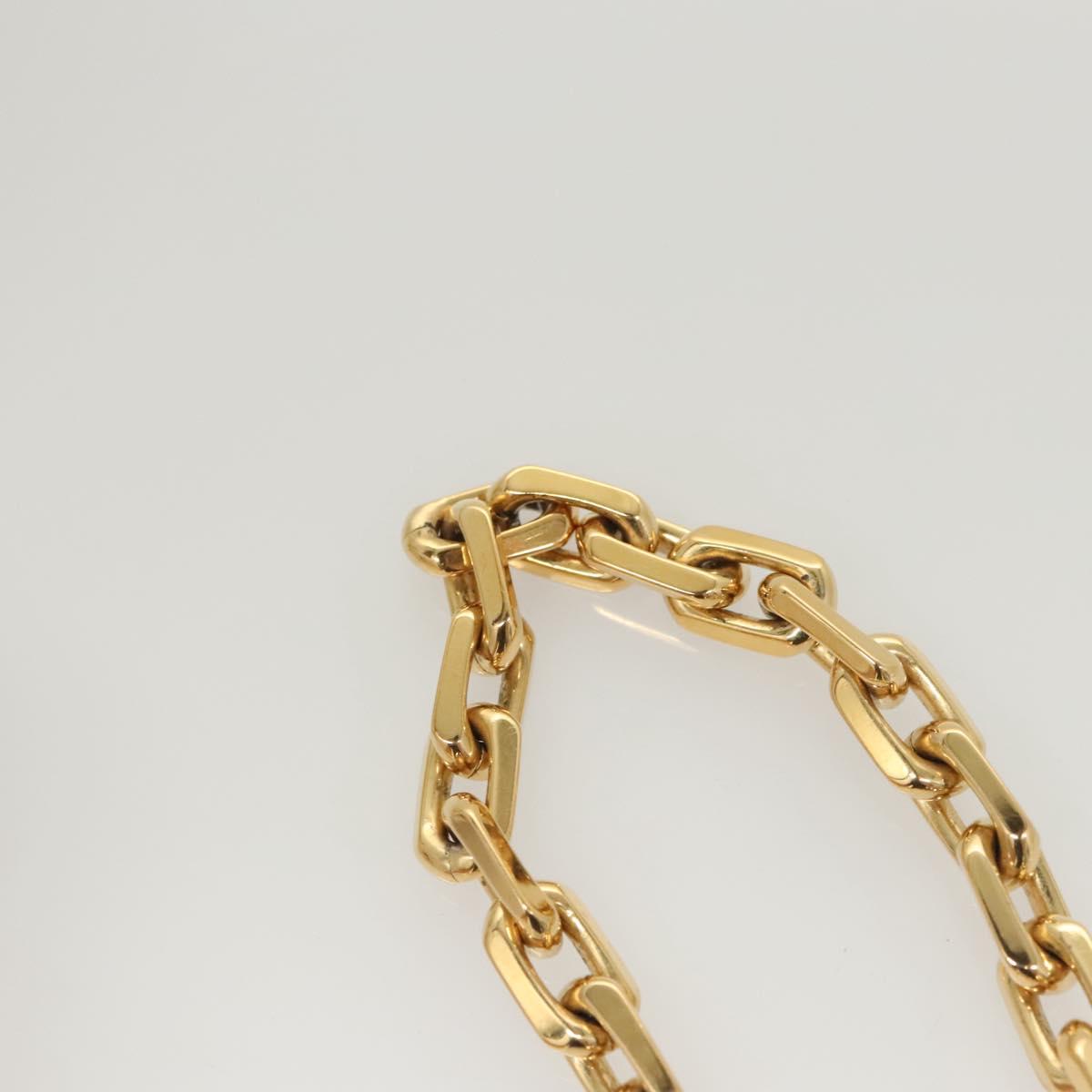 LOUIS VUITTON Necklace LV Edge Chain Cadena GP Necklace Gold MP2993 Auth 118806
