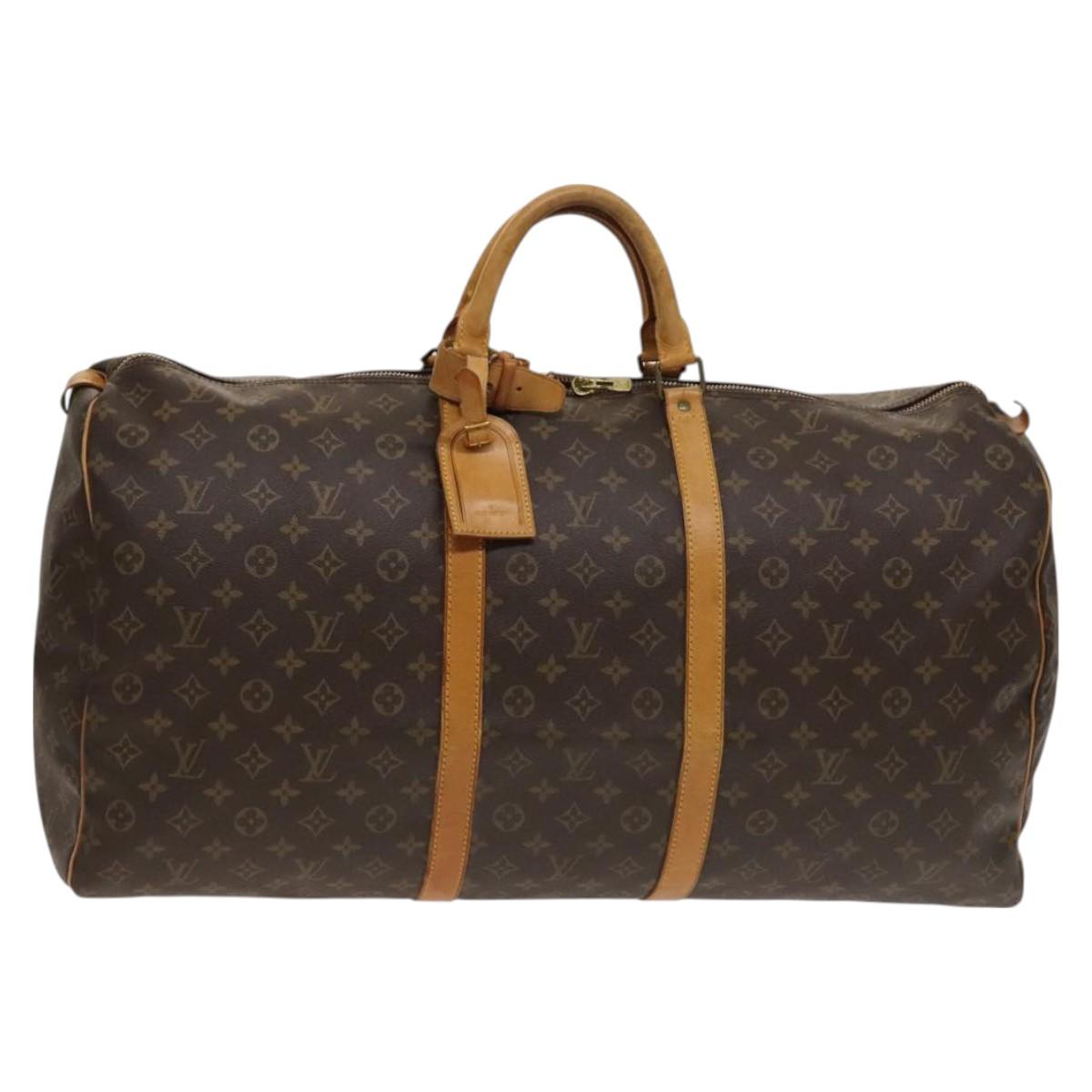 LOUIS VUITTON Monogram Keepall 60 Boston Bag M41422 LV Auth 118807
