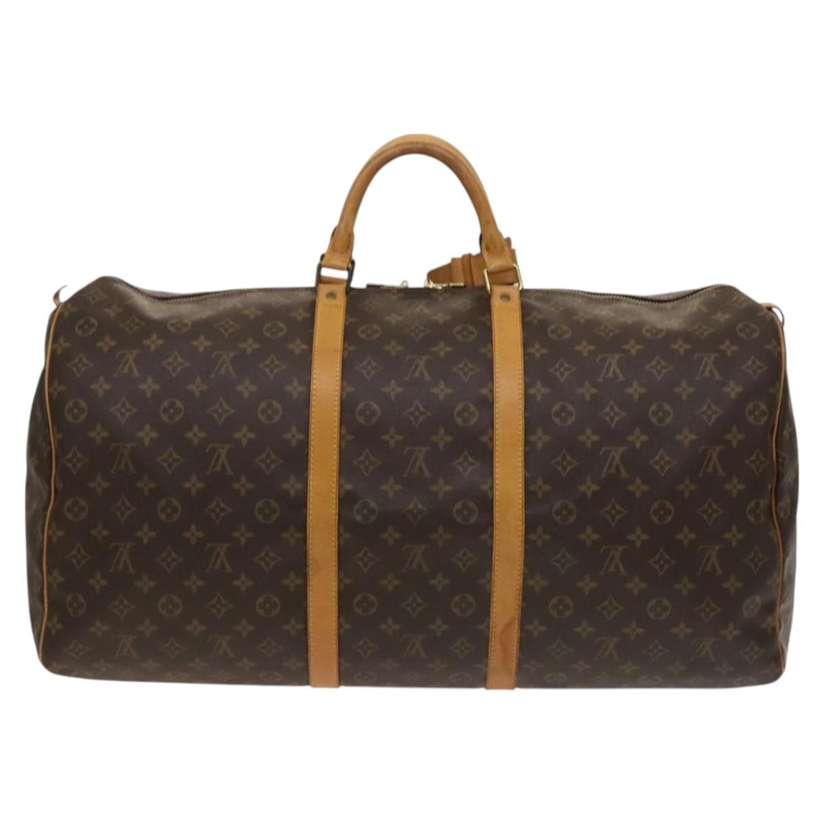 LOUIS VUITTON Monogram Keepall 60 Boston Bag M41422 LV Auth 118807