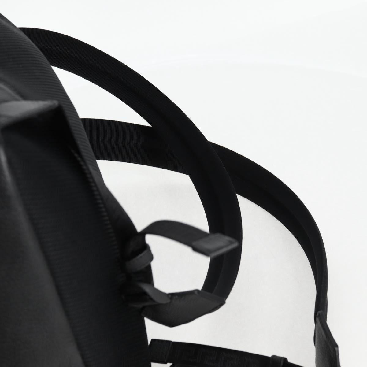 VERSACE Backpack Leather Black Gold Auth 118813M