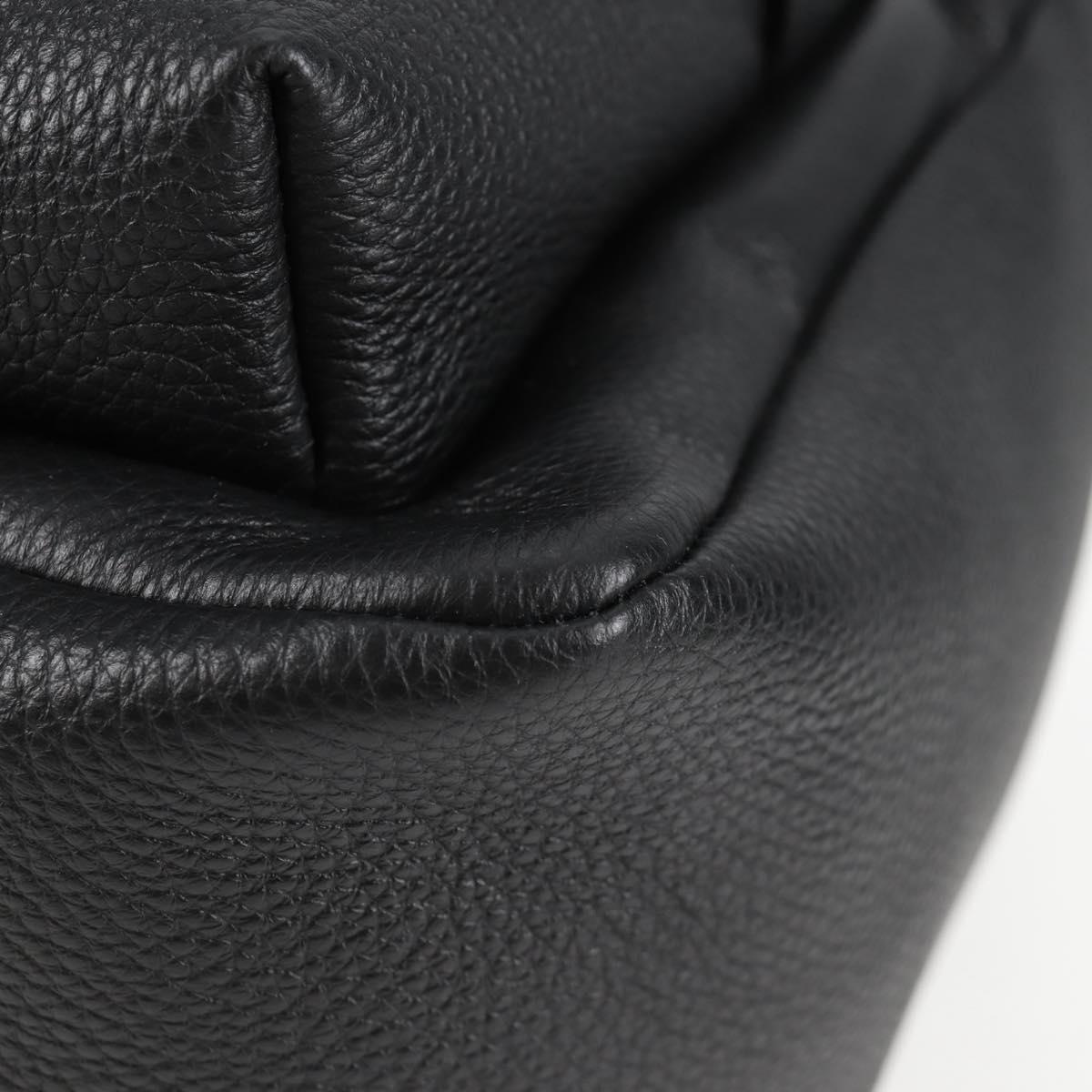 VERSACE Backpack Leather Black Gold Auth 118813M