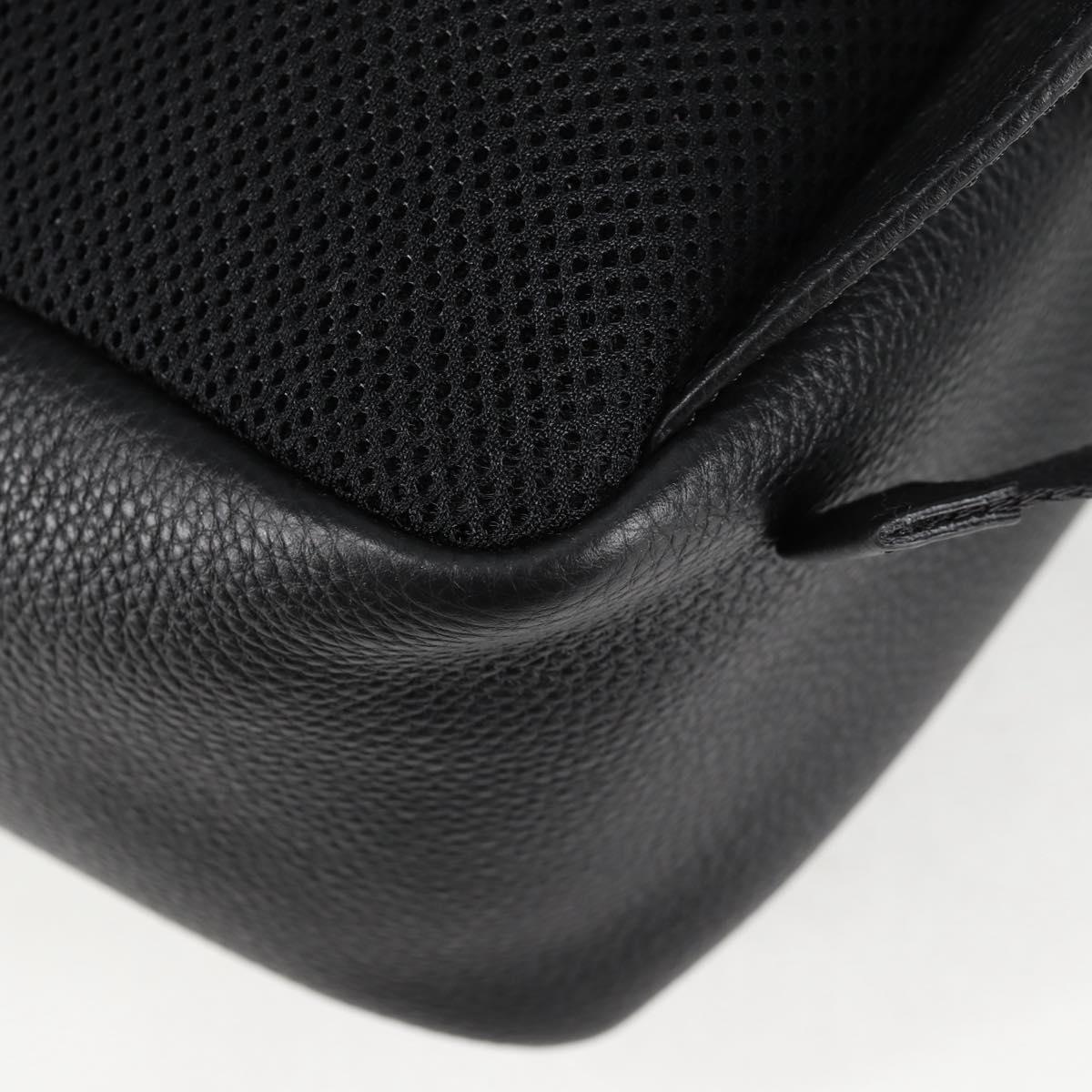 VERSACE Backpack Leather Black Gold Auth 118813M