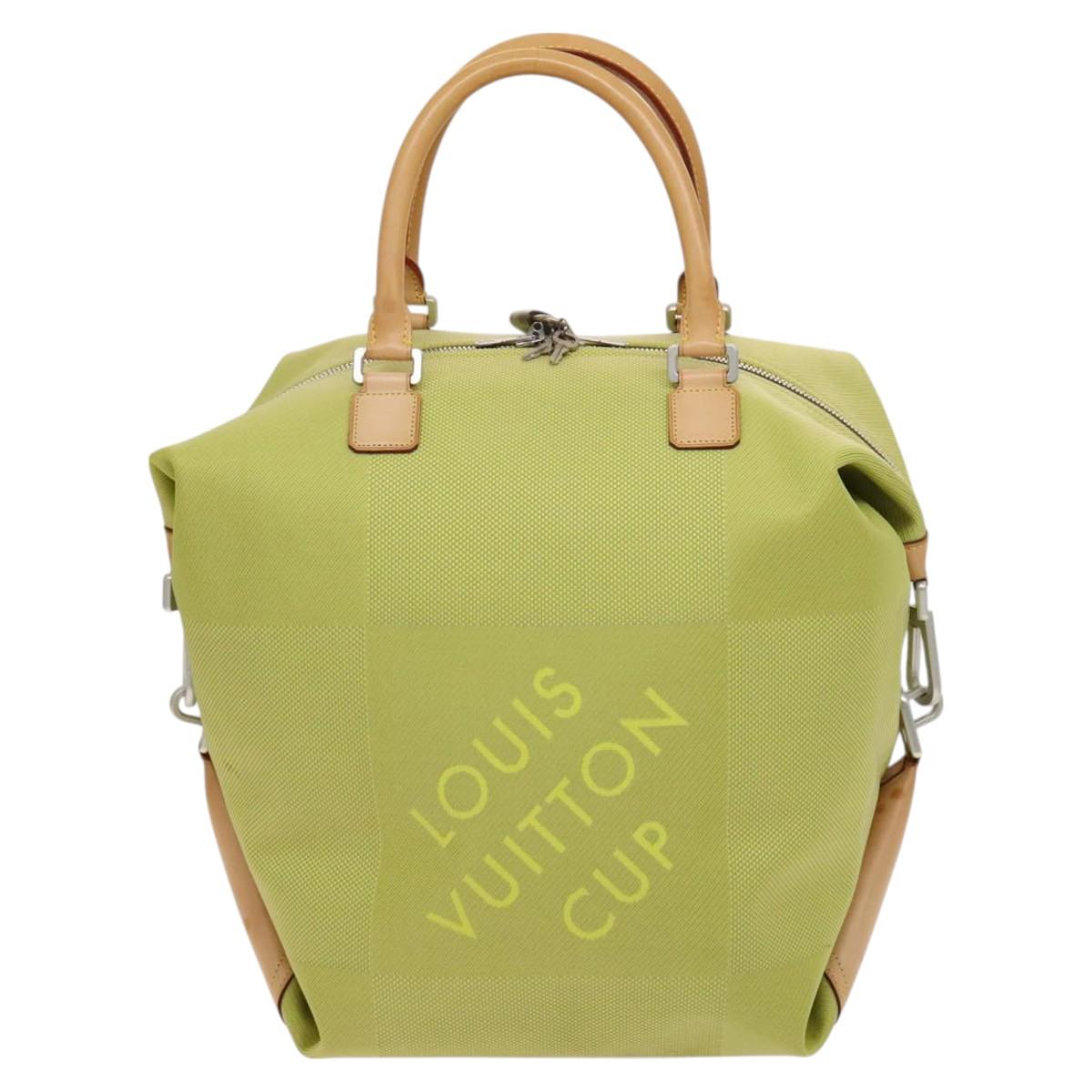 LOUIS VUITTON Damier Geant America Cube Bag Canvas Yellow M80633 LV Auth 118823
