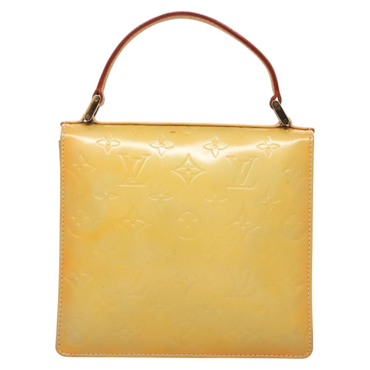 LOUIS VUITTON Monogram Vernis Spring Street Hand Bag Gris M91029 LV Auth 118825