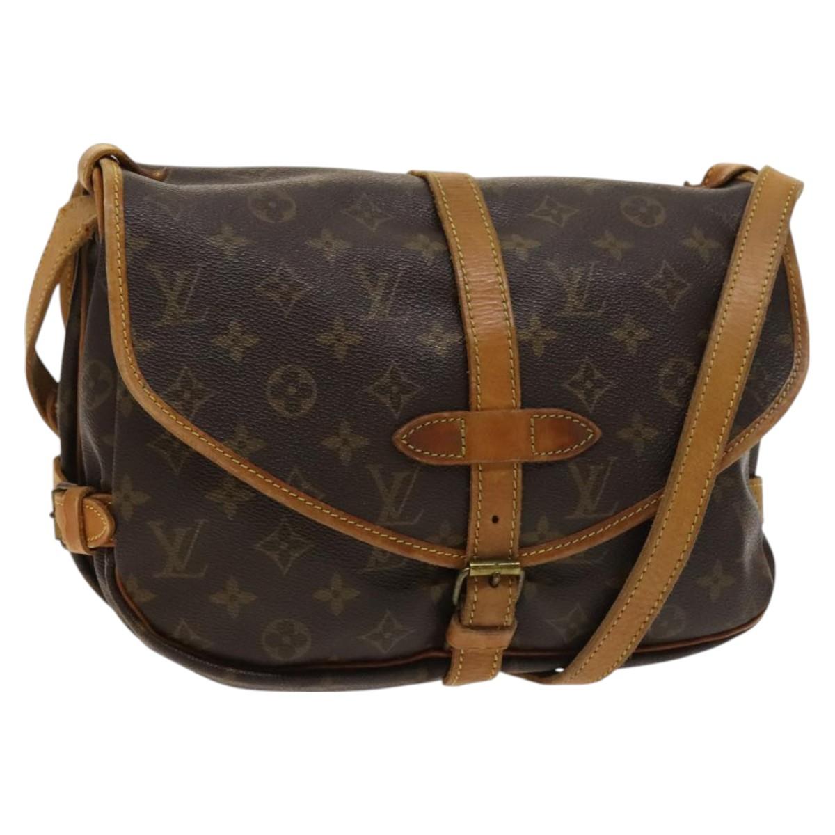 LOUIS VUITTON Monogram Saumur 30 Shoulder Bag M42256 LV Auth 118837