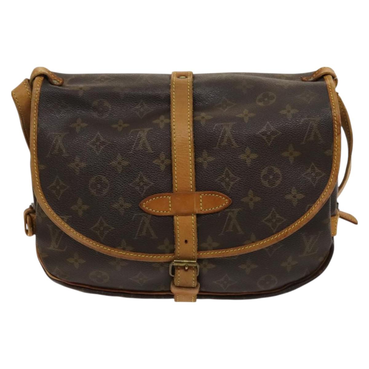 LOUIS VUITTON Monogram Saumur 30 Shoulder Bag M42256 LV Auth 118837