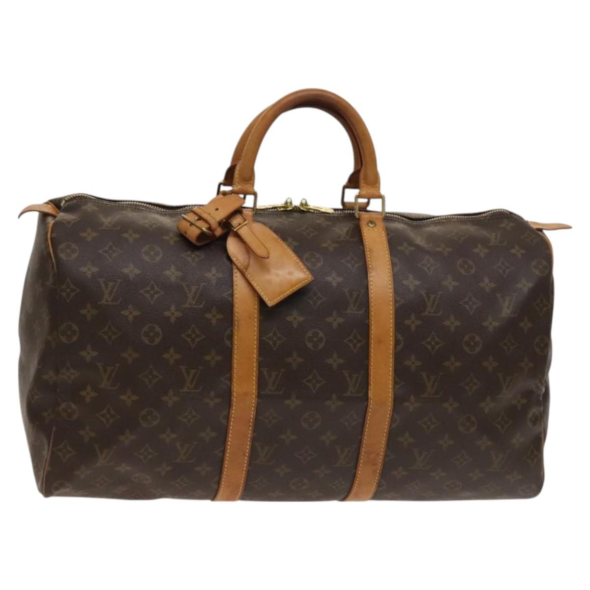 LOUIS VUITTON Monogram Keepall 50 Boston Bag M41426 LV Auth 118838