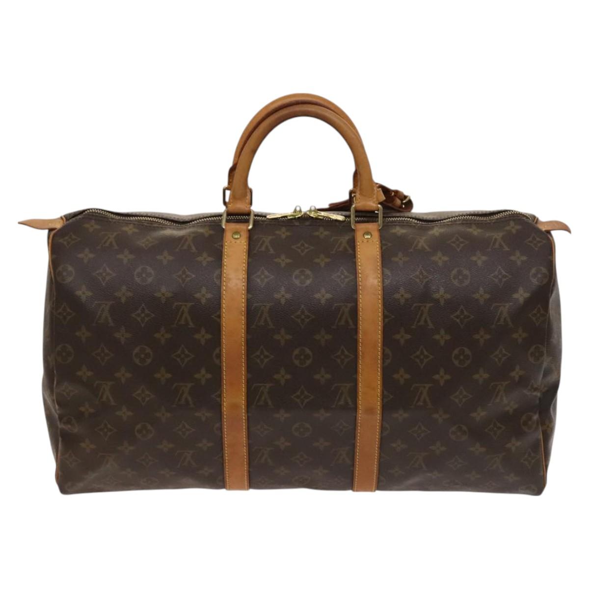 LOUIS VUITTON Monogram Keepall 50 Boston Bag M41426 LV Auth 118838