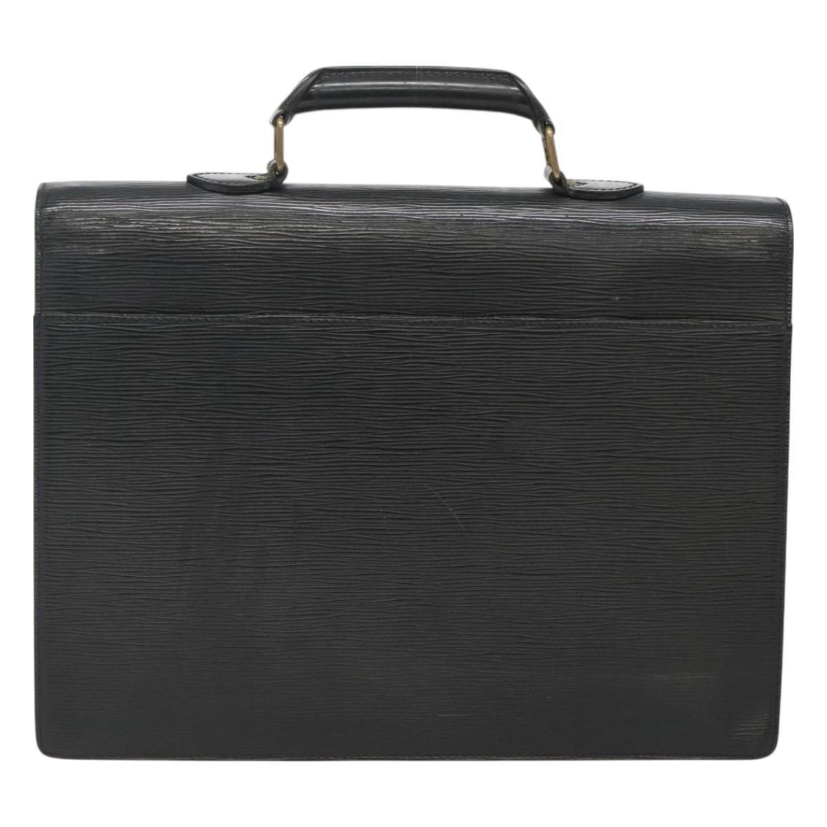 LOUIS VUITTON Epi Serviette Conseiller Business Bag Black M54422 LV Auth 118840