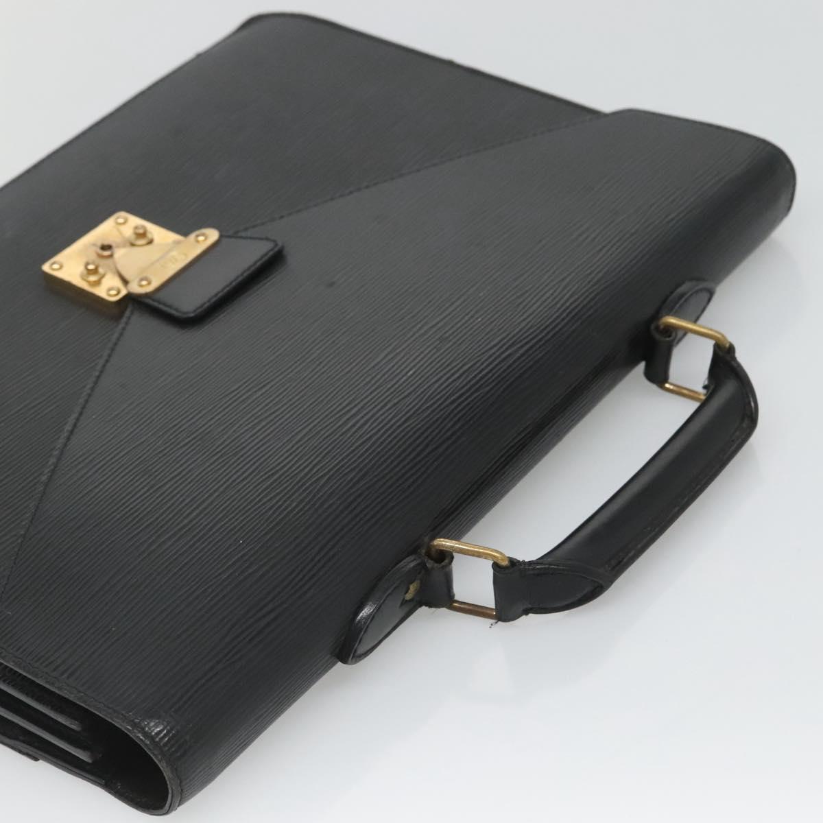 LOUIS VUITTON Epi Serviette Conseiller Business Bag Black M54422 LV Auth 118840