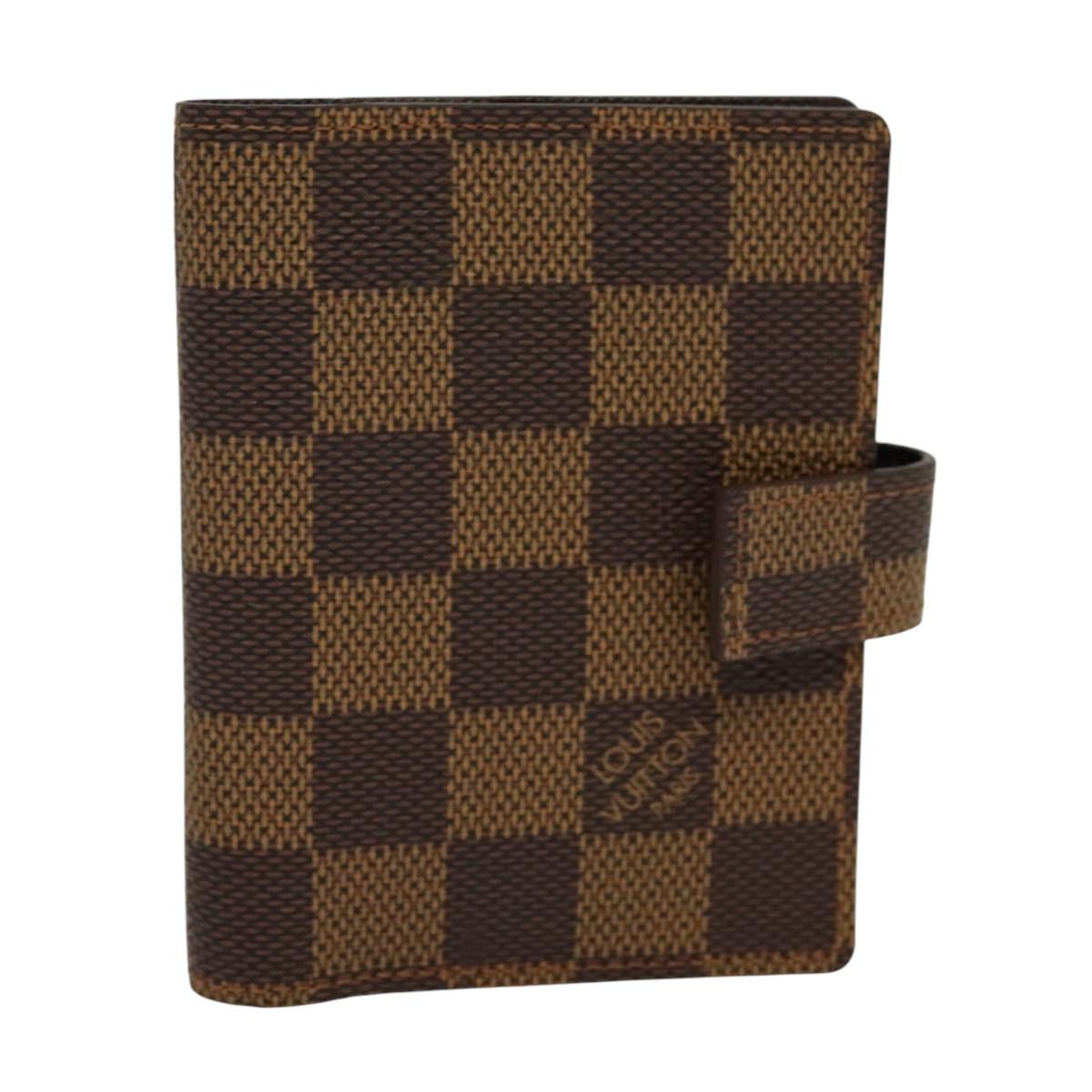 LOUIS VUITTON Damier Ebene Agenda Mini Day Planner Cover R20705 LV Auth 118844